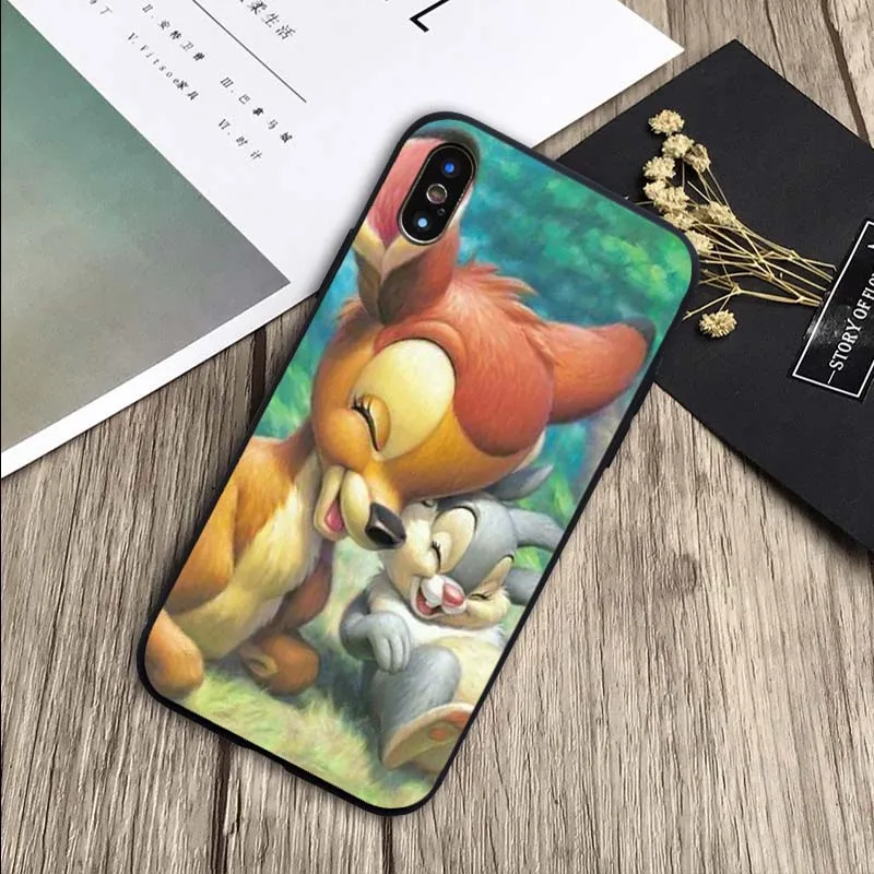 Bambi Thumper чехол мягкий силиконовый черный ТПУ Телефон чехол для iPhone 6 6plus 7 8 plus 5 5S SE X XR XS Max - Цвет: H19071106-10.jpg