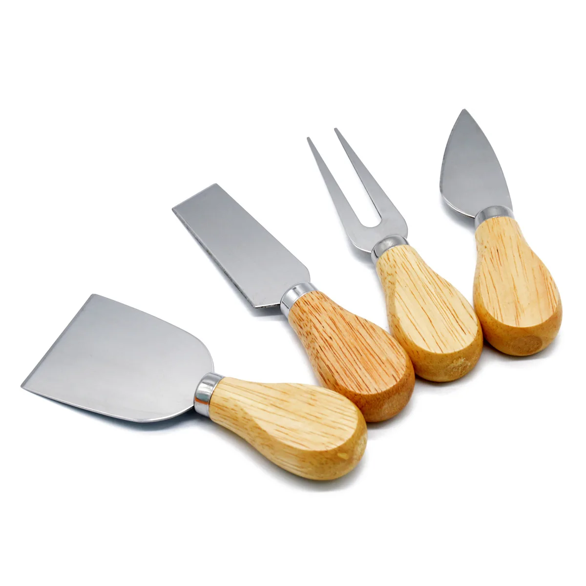 

Набор из 4 ножей для сыра, столовые приборы для сыра, нержавеющая сталь, резак для сыра, мини-нож с деревянной ручкой, нож для масла, лопатка и ...