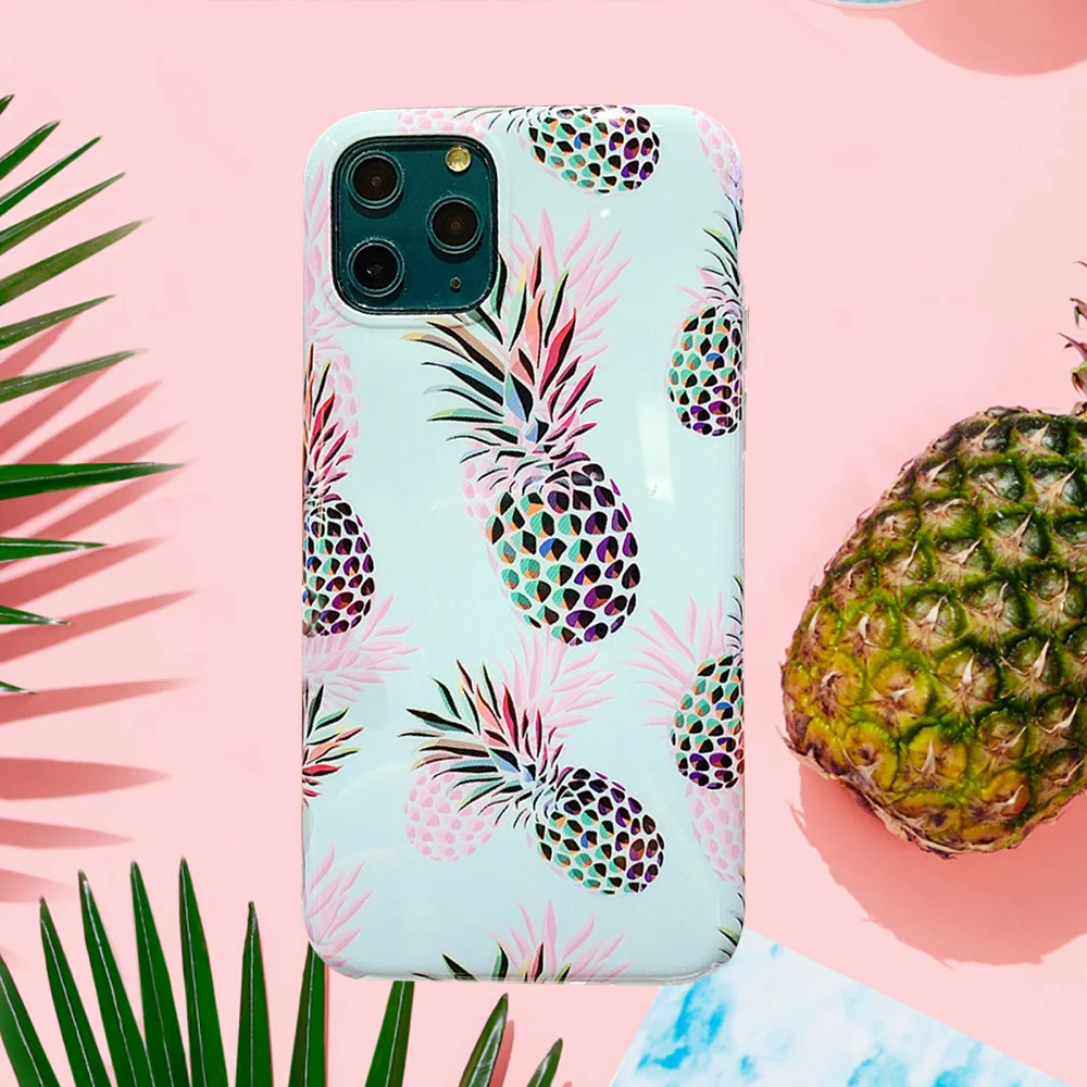 Прозрачный чехол из ТПУ с золотистым и маленьким ананасом для Apple iphone 11 Pro XS Max X XR 8 7