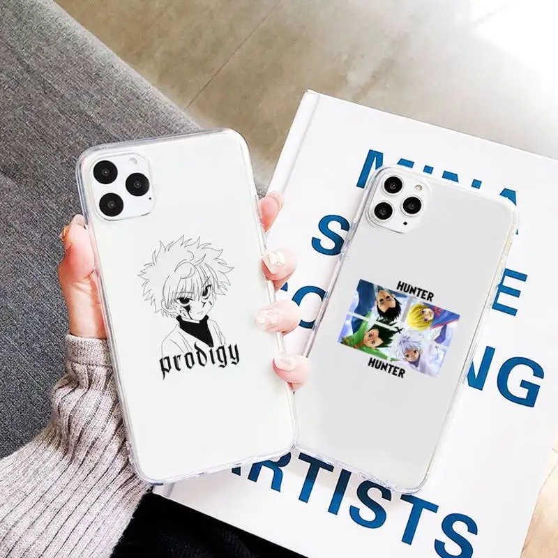 

HUNTER×HUNTER Japan anime Phone Case Transparent for iPhone 7 8 11 12 13 mini pro X XS XR MAX Plus