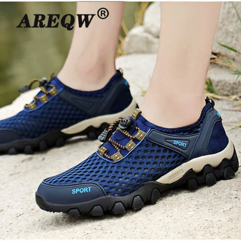 

Summer Shoes Men's Breathable Casual Mesh Sports Shoes Hollow Mesh Outdoor Hiking Shoes Sports Hiking Shoes