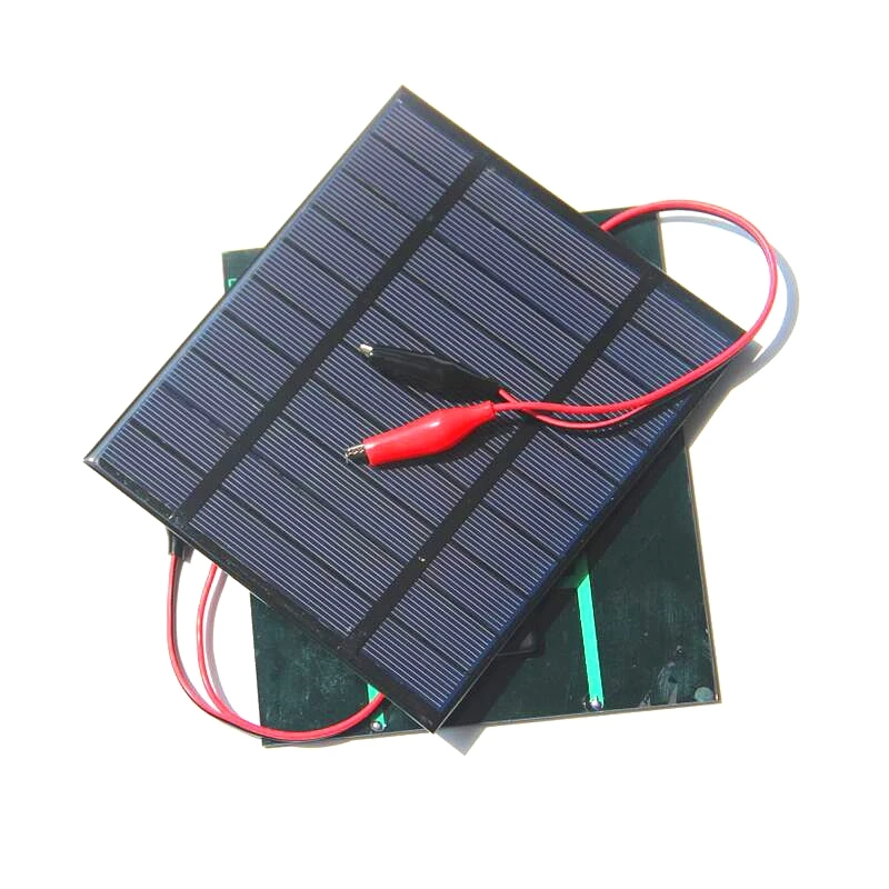 2 5 W 5V солнечная батарея эпоксидный поликристаллический панель + зажим для