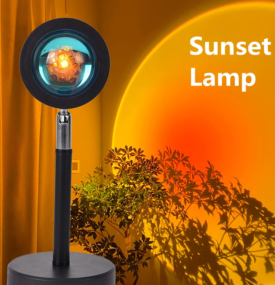 Светодиодная лампа с проекцией заката ночсветильник для дома спальни настенное