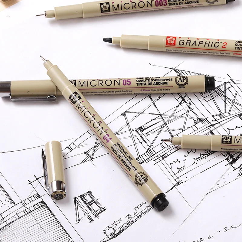 1 шт. игольчатая ручка Sakura pigma micron xsdk черная маркерная Кисть для рисования эскизов