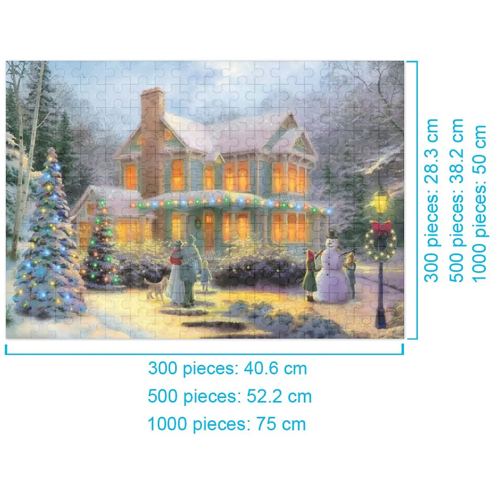 

Winter Wooden Puzzle 300 500 1000 Pieces Puzzle Family Game Gift Toy Comics Challenging Wall Decoration