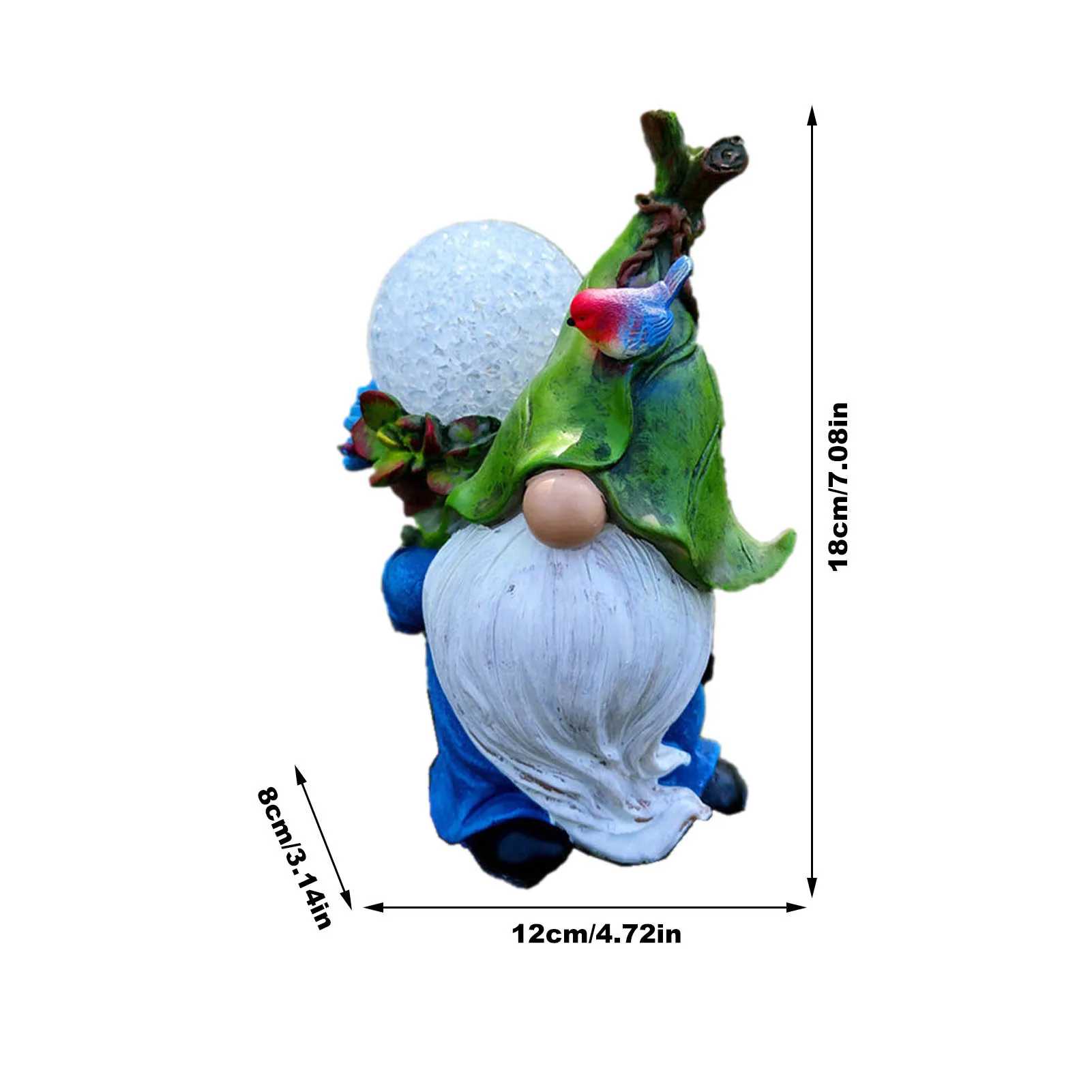 

Faceless Gnome Dwarf Statue Garden Landscape Lighting Resin Figurines Outdoor Lawn Courtyard Night Decorative Sculpture