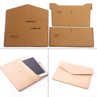 new fashion mini tablet pc case clutch bag diy leather tool acrylic and kraft paper template handmade leather craft bag template
