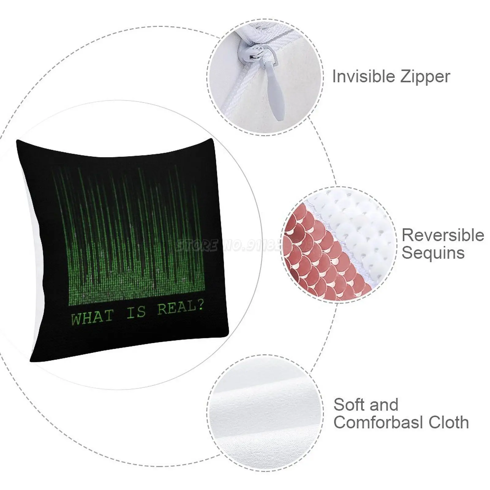 Что такое реальное? -Наволочка с пайетками из матрицы украшение для дома и кафе