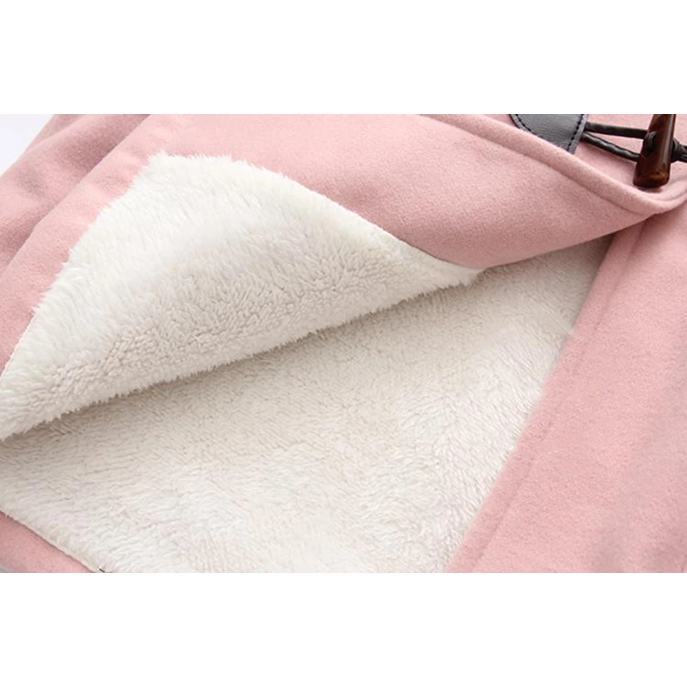 

Autumn Winter New Women Pink Kawaii Jacket Japanese style Cotton Thick Long Sleeve Hooded Casual Cute Cat Graphic School Coat