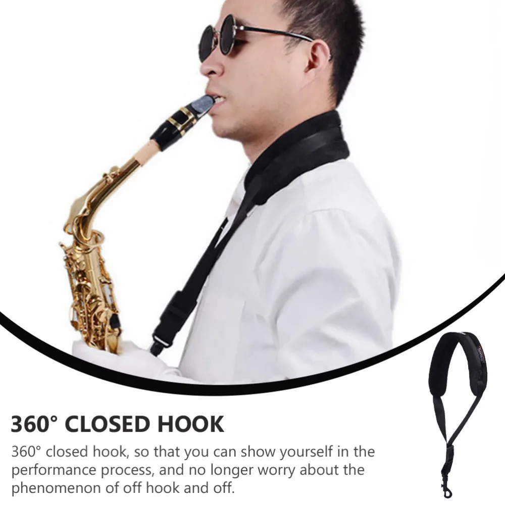 

Saxophone Hide Substance Foldable Shoulder Suspender Strap Instrument Accessory