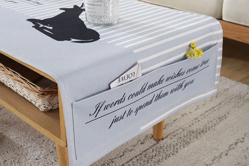 Водонепроницаемая кофейная скатерть с европейскими листьями прямоугольная в