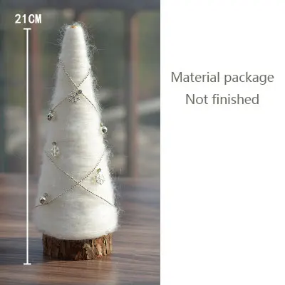 White Tree Простой норвежский стиль лося кролик плюшевый DIY Войлок новогодняя елка, для дома Санта Декор счастливый год вечерние подарки для детей - Цвет: White Tree