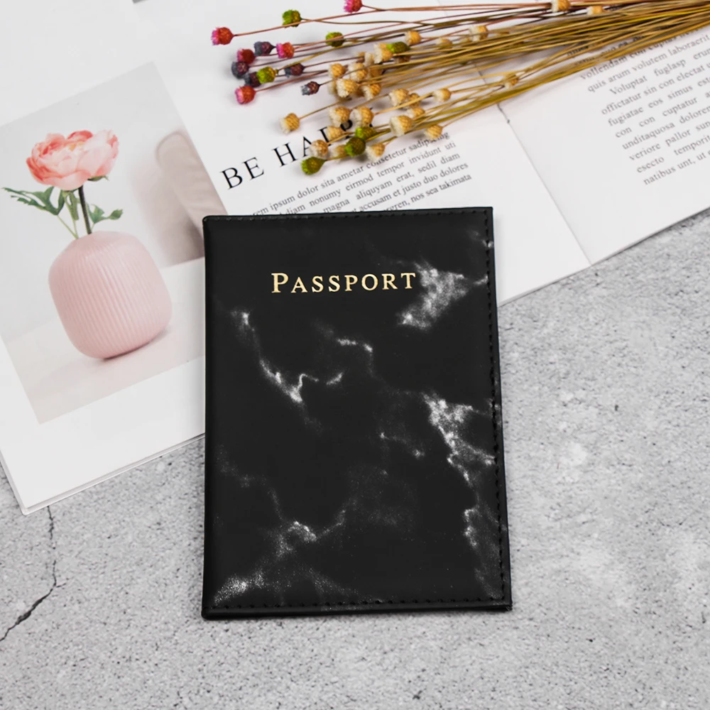 NEW Marble Pattern Passport Cover Women PU Leather Women Travel Passport Holder Designer Covers on The Passport Storage Bag