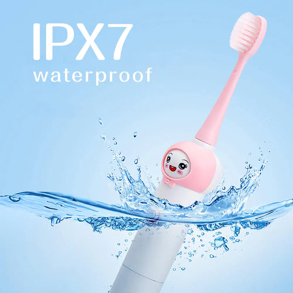 Детская Ультразвуковая электрическая зубная щетка с мультяшным рисунком|filter for