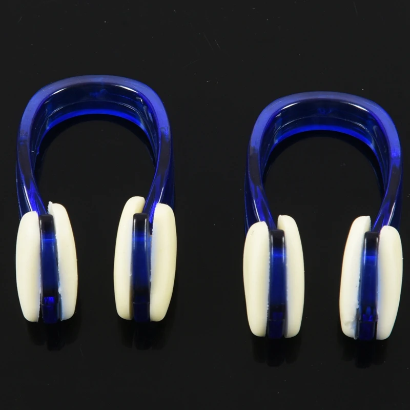 Плавание Дайвинг водонепроницаемый зажим для носа синий белый 2 шт. | Спорт и