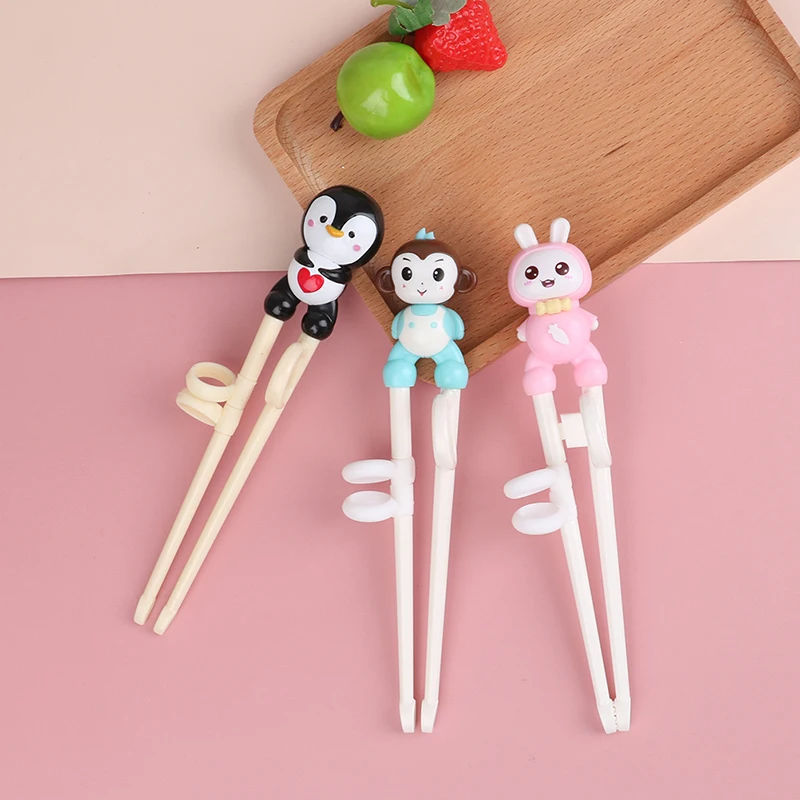 Картонная голова животного палочки для еды детей Обучение ребенка безопасное обучение повторно используемая посуда на столе.