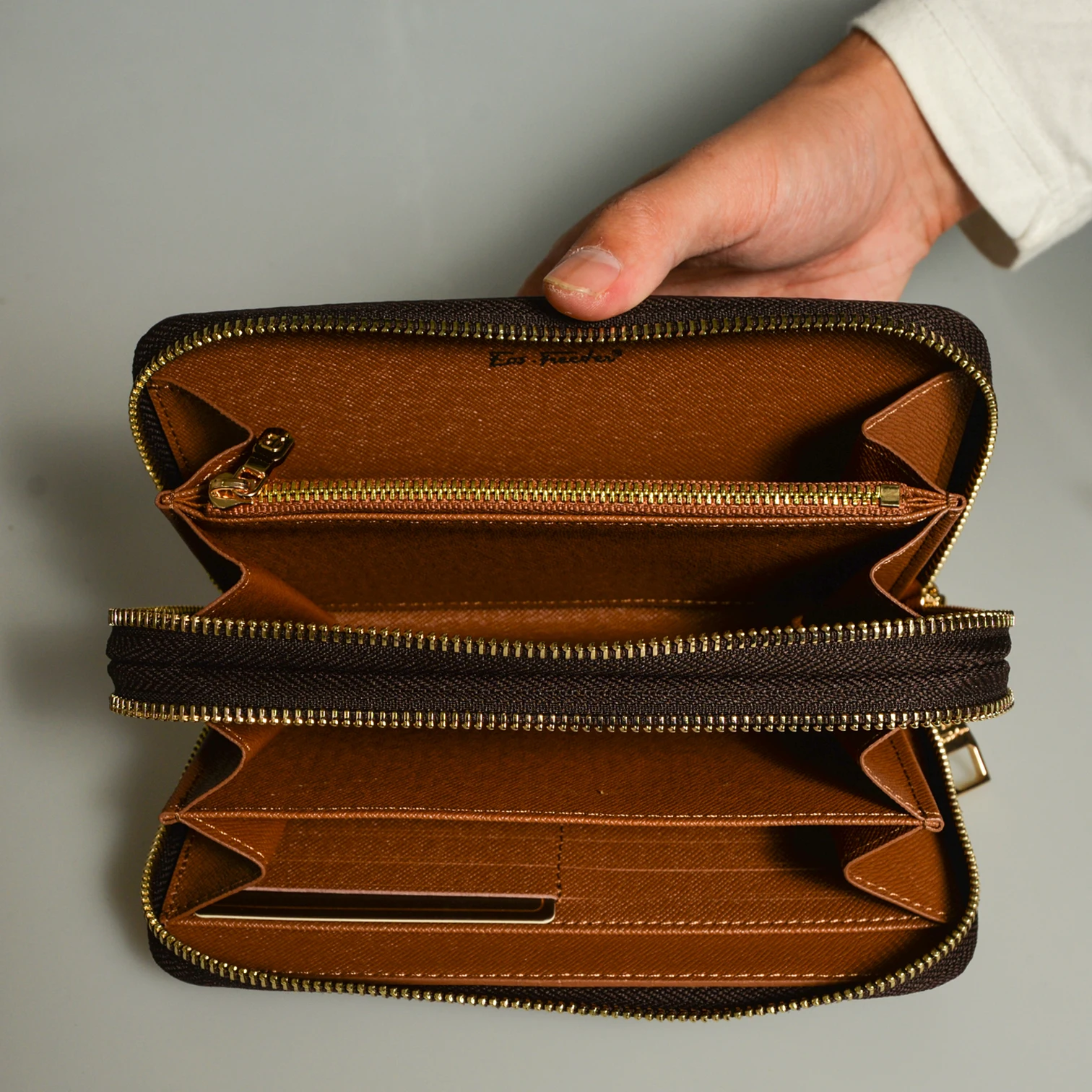 

Men's and Women's Long Fashion Double Checked Pattern Wallet PVC Youth GD Wallet Horizontal Wallet