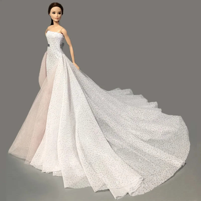

Fashion off Shoulder White Wedding Dress for Barbie Doll Clothes Princess Dresses Party Gown Vestidoes 1/6 BJD Dolls Accessories