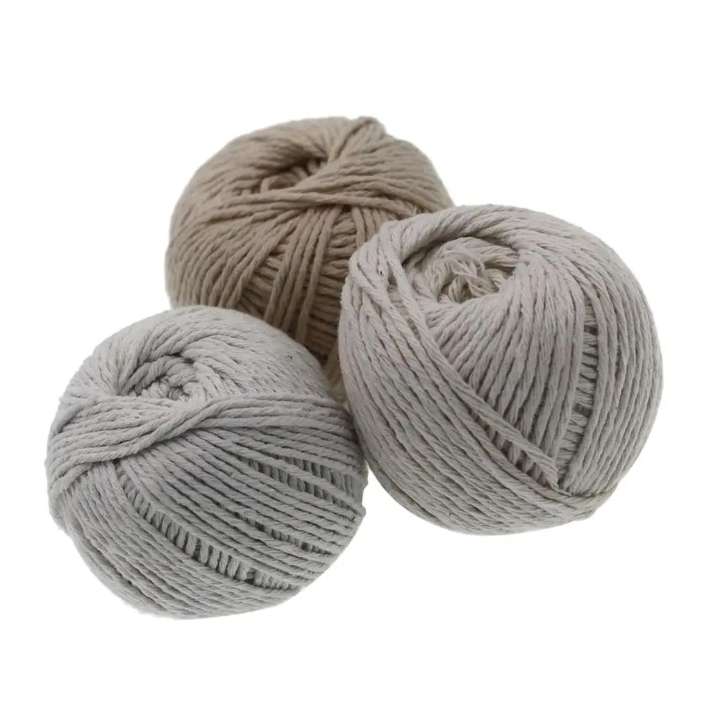 

3 Rolls Macrame Rope for Woven Tapestry Home Decorations Cotton Thread Rope