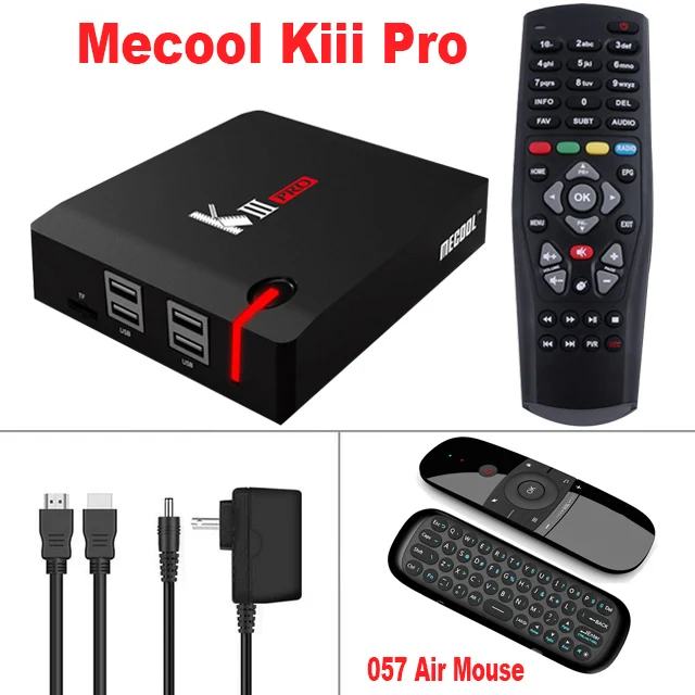 3G16G-057 Air Mouse Android 7,1 Smart tv Box MECOOL KIII PRO DVB-S2 T2 C Декодер 3 Гб 16 Гб K3 Pro Amlogic S912 Восьмиядерный 64 бит 4K комбо приставка - Цвет: 3G16G-057 Air Mouse