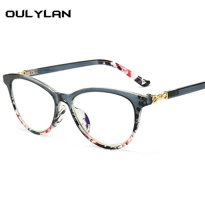 Очки для чтения Oulylan с защитой от синего света женские очки кошачий глаз