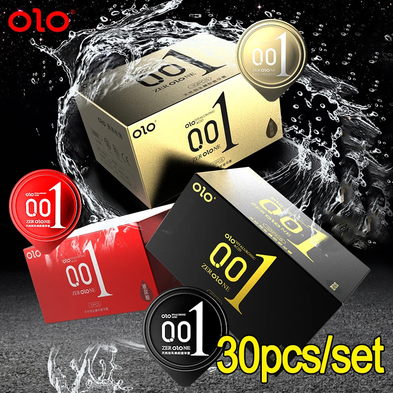 OLO 30 шт ультра тонкий набор презервативов из натурального латекса для полового