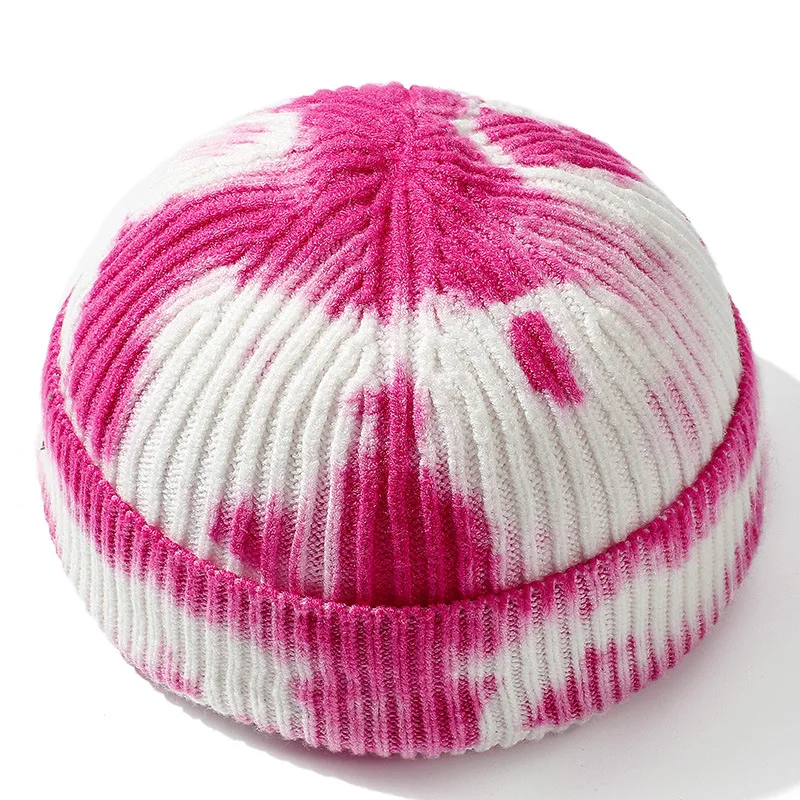 

Winter Unisex Hat Tie Dye Beanie Knitted Hat Woolen Cap Hood Hat Casual Autumn Warm Hats Outside Casual Street hat for men/women