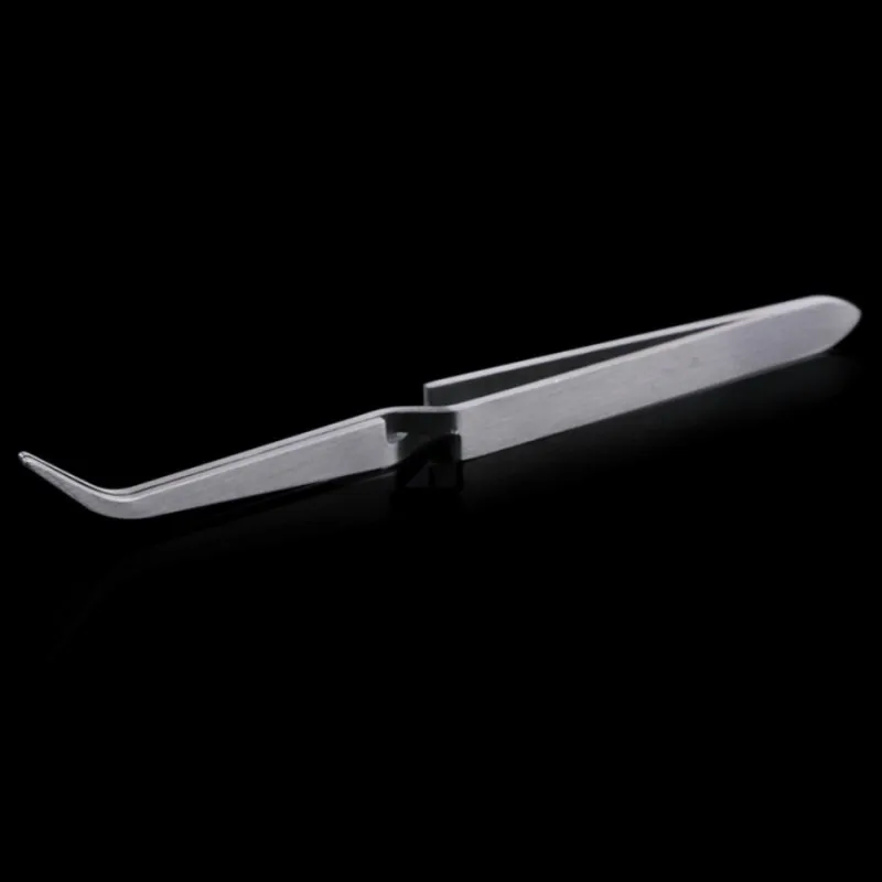 Stainless steel 1pc Маникюрный Инструмент для придания формы Пинцет из нержавеющей стали многофункциональный зажим для маникюра Кончиков Ногтей Инструмент УФ-гель акриловый C кривой щипцы для сбора Стразы - Цвет: Stainless steel 1pc