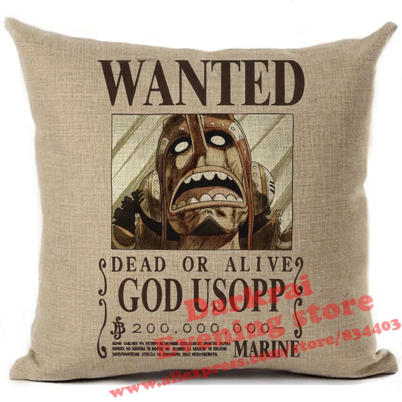 3 Аниме one piece Wanted Order Чехлы для подушек, Мультяшные украшения для дома, гостиной, дивана, поясные подушки, декоративная наволочка - Цвет: 3