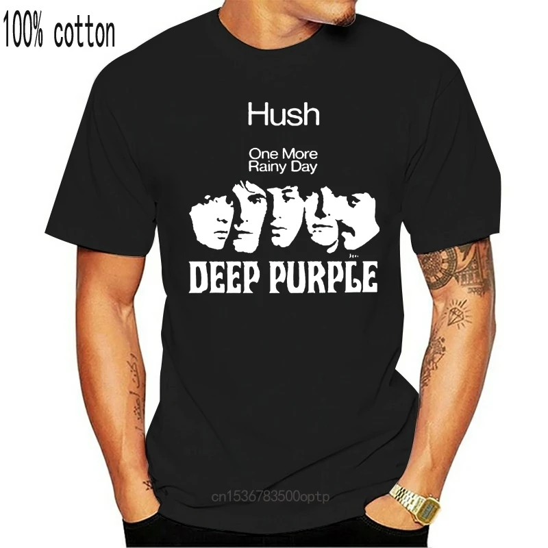 

Новинка, темно-фиолетовая футболка Hush Rock Band Legend, черная футболка, размер S M L XL 2XL 3XL