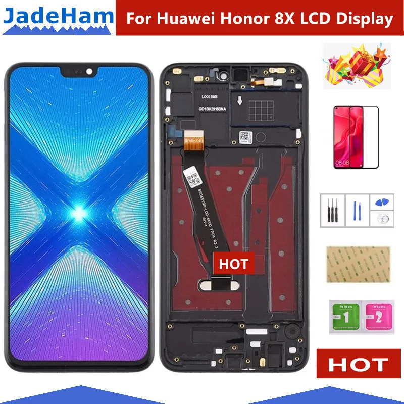 

ЖК-дисплей 6,5 дюйма для Huawei Honor 8X, ЖК-дисплей с дигитайзером сенсорного экрана, запасные части