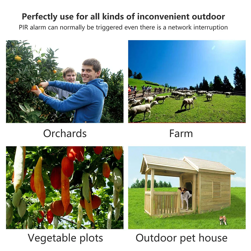 1080P Беспроводная Солнечная камера видеонаблюдения Водонепроницаемая ИК ночного