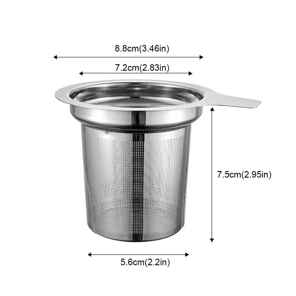 

Stainless Steel Metal Tea Leak Filter Infuser Loose Tea Leaf Spice Strainer Filter Herbal Spice Kitchen Accessories Supplies
