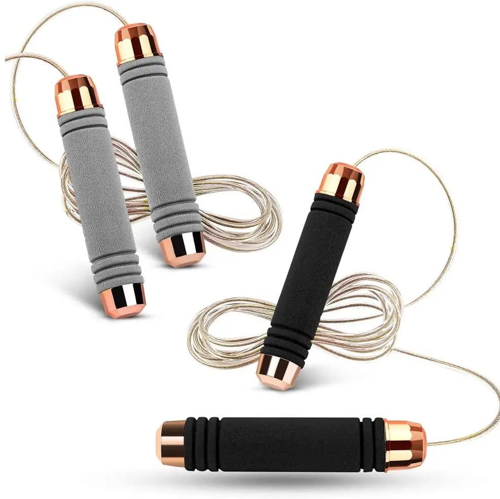 

Gold-plated Jump Rope for Workout and Fitness Competition Weight-Bearing Skipping Rope Weight Loss Jumping Ropes With Wire