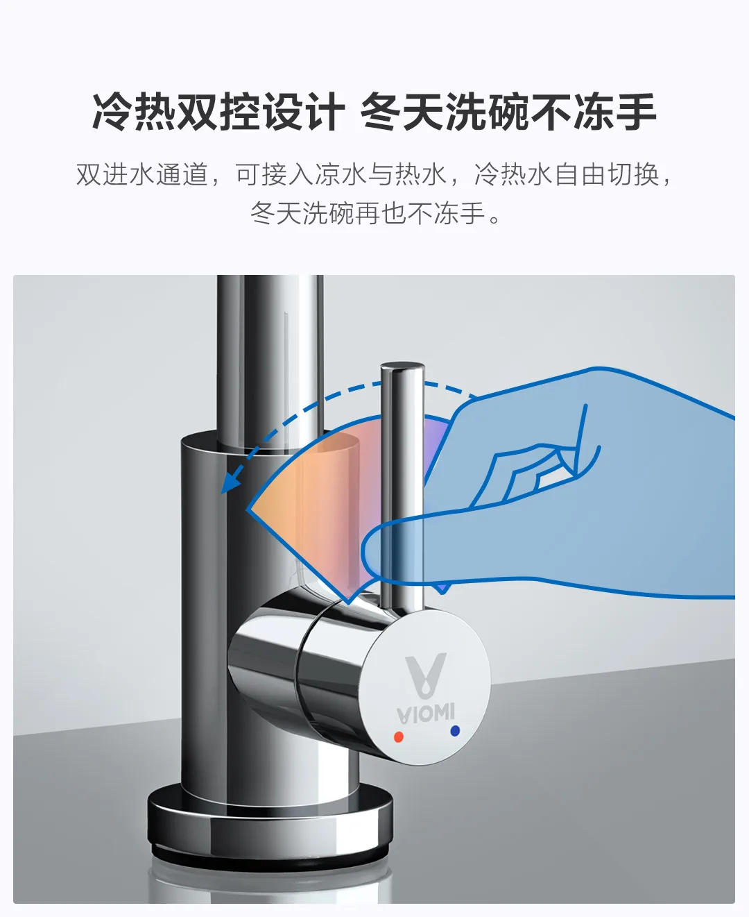 Xiaomi Mijia Youpin Yunmi кран из нержавеющей стали без свинца, здоровая Жилая вода 304 нержавеющая сталь горячей и холодной двойной контроль