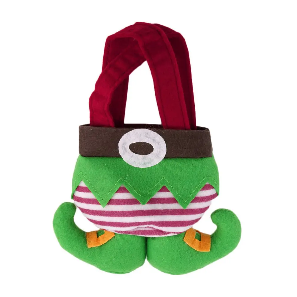 Зеленая и красная фантазия яркие эльфы Рождественская Подарочная сумка