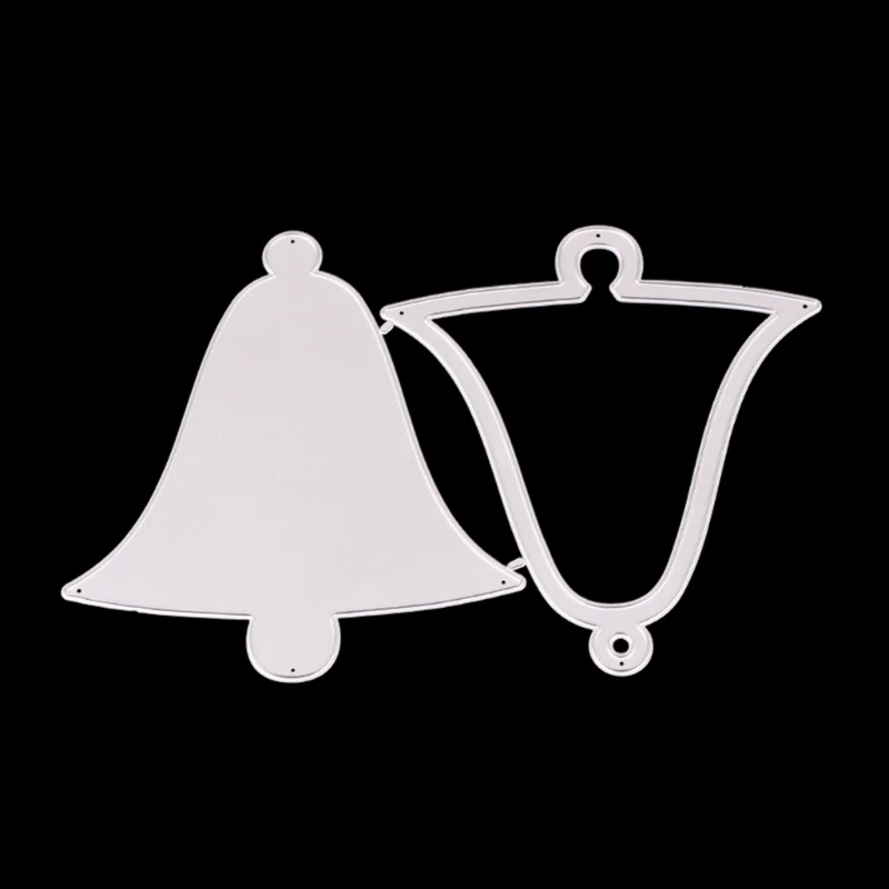 

Рождественские металлические Вырубные штампы в виде колокольчика, фотоальбом, бумажная карта, шаблон, форма, тиснение, крафтовое украшение