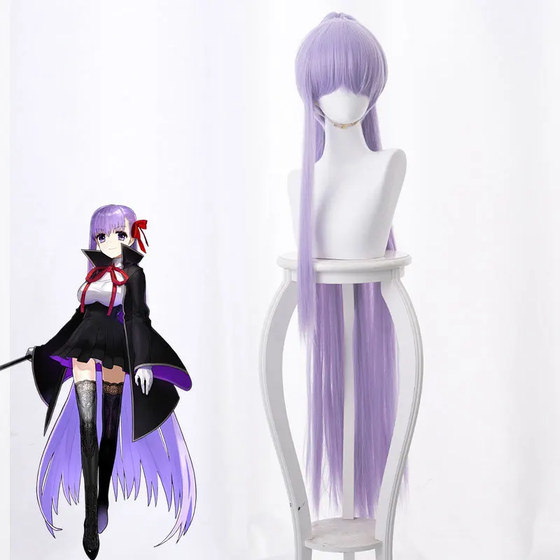 

FGO Fate Tung Sakura Melt Lilith Light Blue Purple Ponytail Cos Wig Anime Cosplay Game Perform Double Fluffy Straight Female Wig