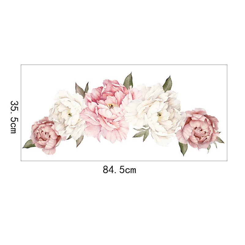 1 комплект стикеров на стену розовый цветок пиона Настенная Наклейка s DIY детский
