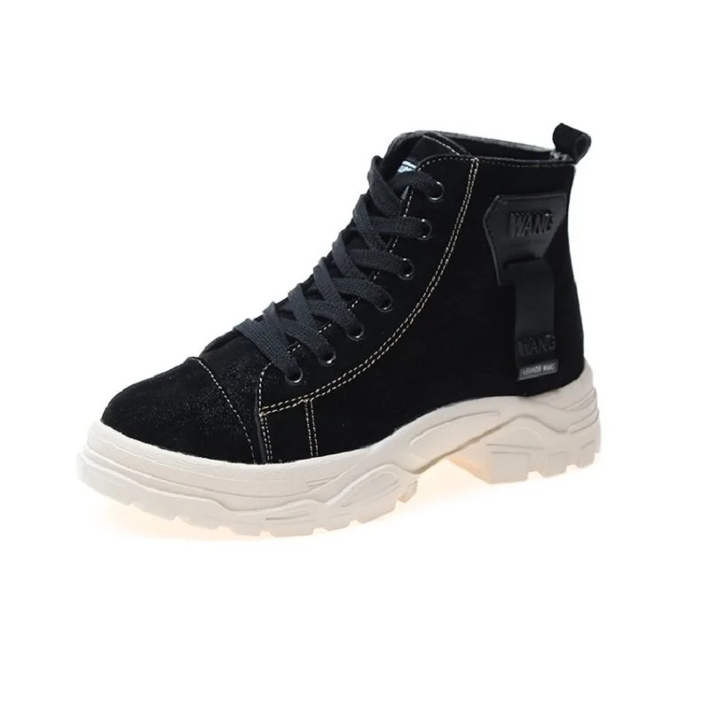 Aleafalling/женские зимние ботинки женские теплые из флока с боковой стороны на низком