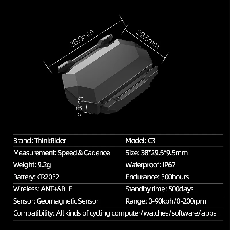 

Bike Computer Speedometer ANT + Speed Cadence Sensor Outdoor Wireless Bluetooth 4.0 Bicycle Stopwatch for IGPSPORT Bryton