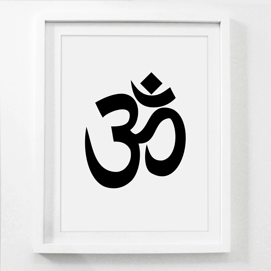

Aum Ohm Om Poster Yoga Quote Canvas Painting , Inhale exhale breathe Prints Yoga Meditation Typography Wall Art Decor