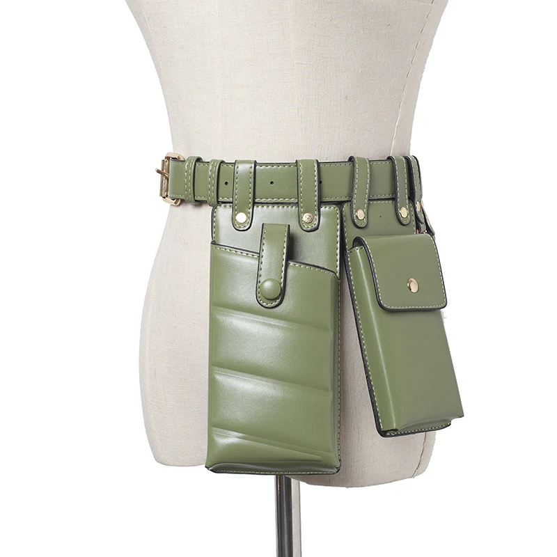 

2019 Women Waist Bag Fanny Pack PU Adjustable Belt Purse Small Phone Key Pouch Solid Fashion Casual Girls Waist Pack Flap