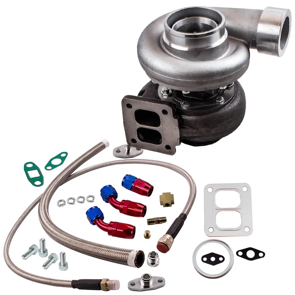 GT45 Большой универсальный турбо Турбокомпрессор 1 05 A/R V BAND T4/T66 600 + HP подачи масла