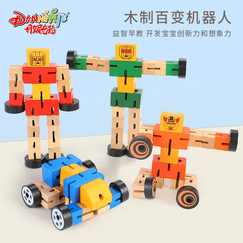 

Children's building block assembly robot 3-6 years old folding and assembling girl's Toy Puzzle building block baby boy's toy