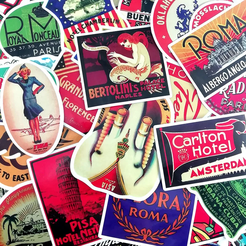 55 шт. Стикеры для багажа ноутбука скейтборда мотоцикла | Игрушки и хобби