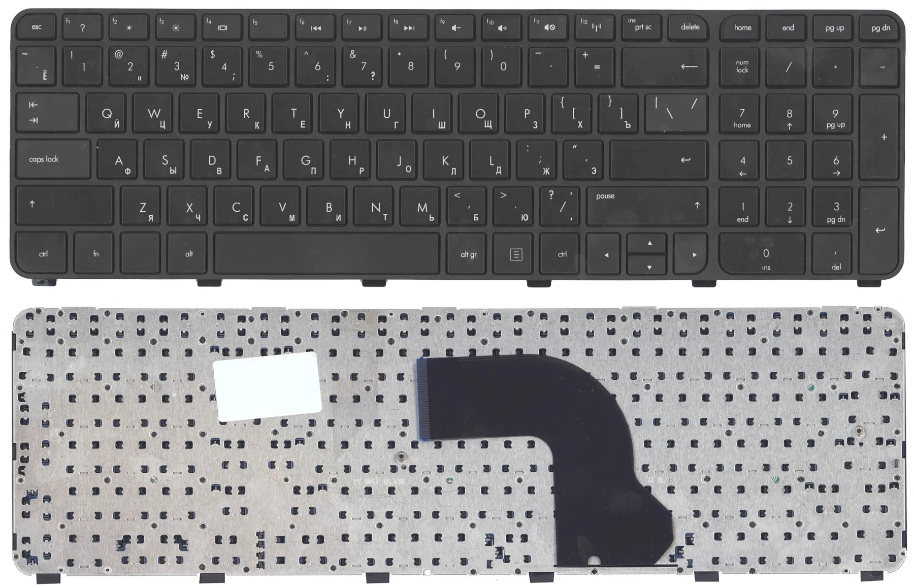 Клавиатура для ноутбука HP Pavilion dv7 7000 черная с рамкой|Клавиатуры замены| |