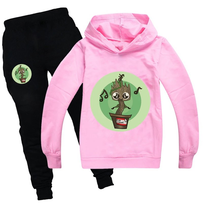 

Children Clothes Girl Baby Groot Cartoon Fall Long Sleeve Halloween Outfits for Boys Kids 2PCS Sets Boutique Clothing Vetement