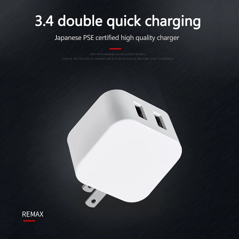 Eshowee 5V 3.4A складное Зарядное устройство USB для быстрой зарядки PSE
