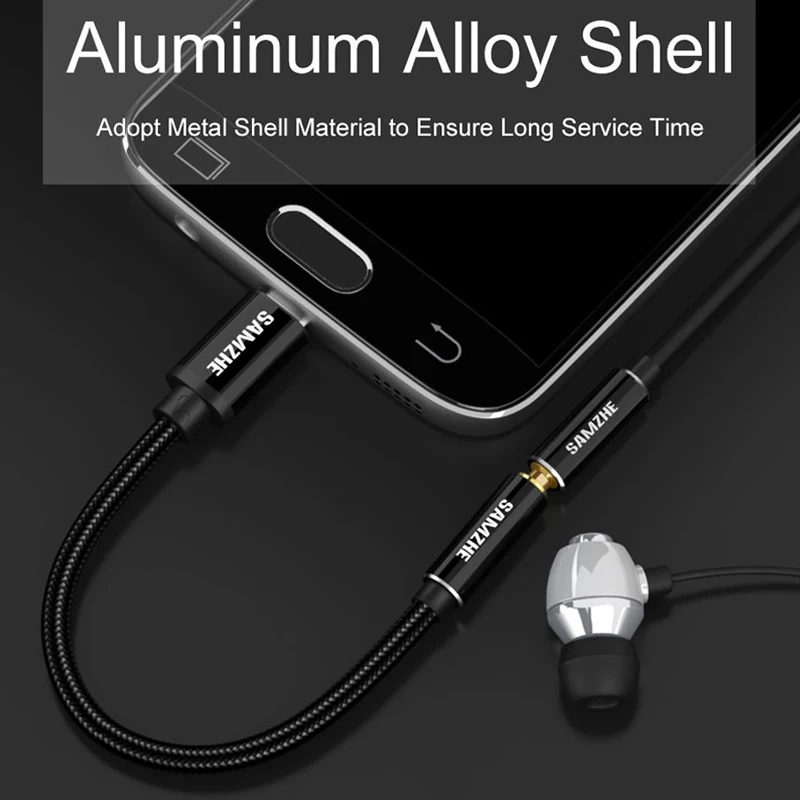 SAMZHE Type C to 3 5 Jack кабель для наушников USB мм AUX адаптер Huawei mate 10 P20 pro Xiaomi Mi 6 8 Nubia| |